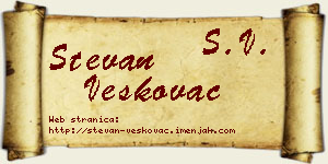 Stevan Veškovac vizit kartica